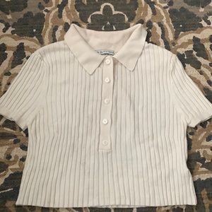 Urban outfitters crop short sleeve shirt